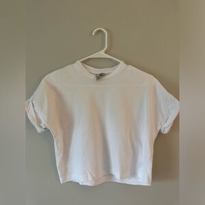 ASOS basic white tee cropped